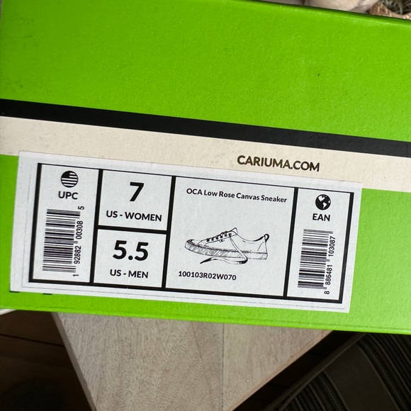 CARIUMA OCA Low Rose Canvas Sneakers sz 7 NWT Brand New In Box - Picture 6 of 7